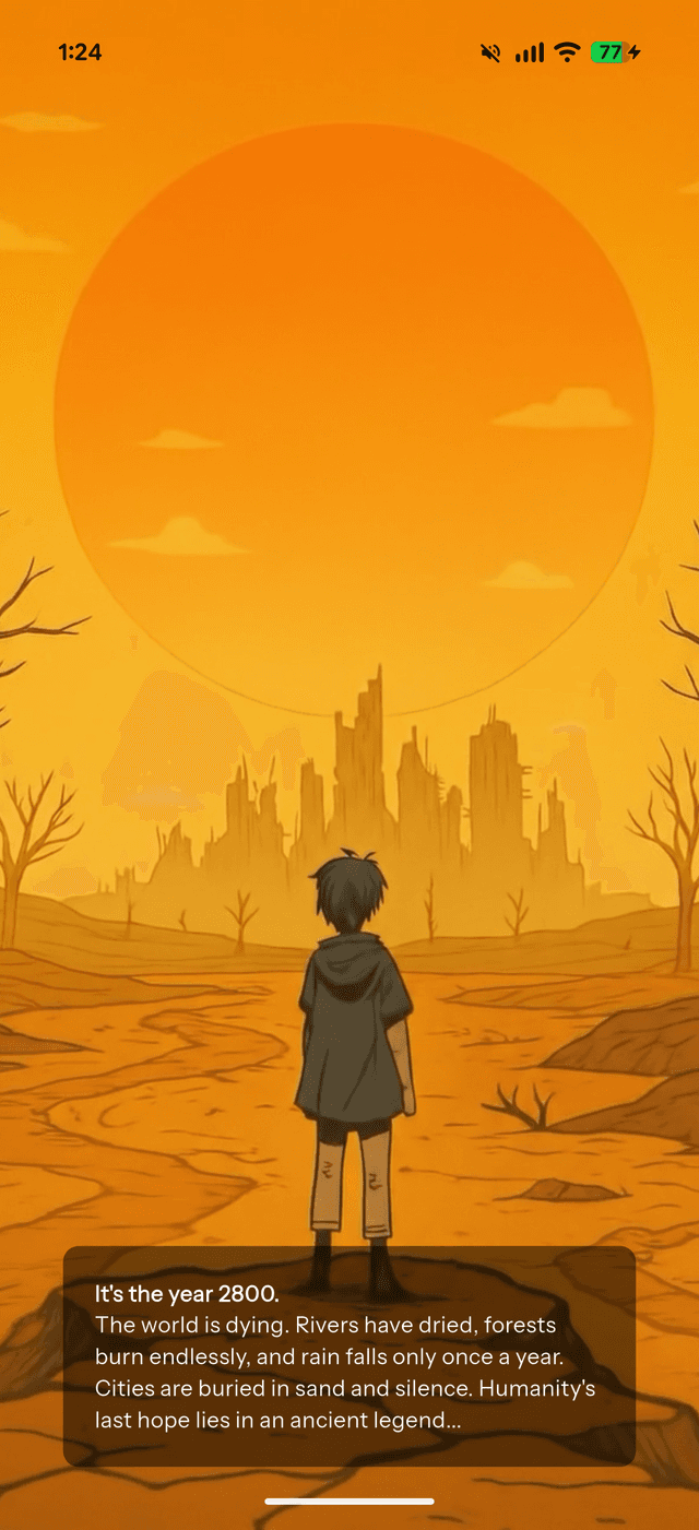 A captivating story unfold as you explore the city.